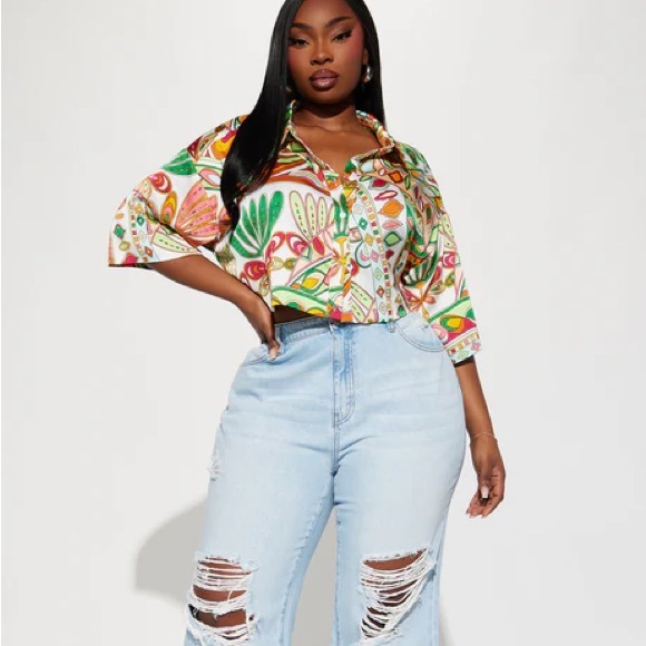 Bringing The Heat Satin Shirt - Picture 2 of 6